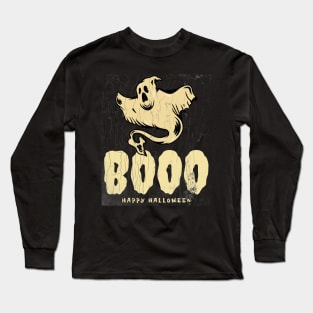 Boo Happy Halloween Design Long Sleeve T-Shirt